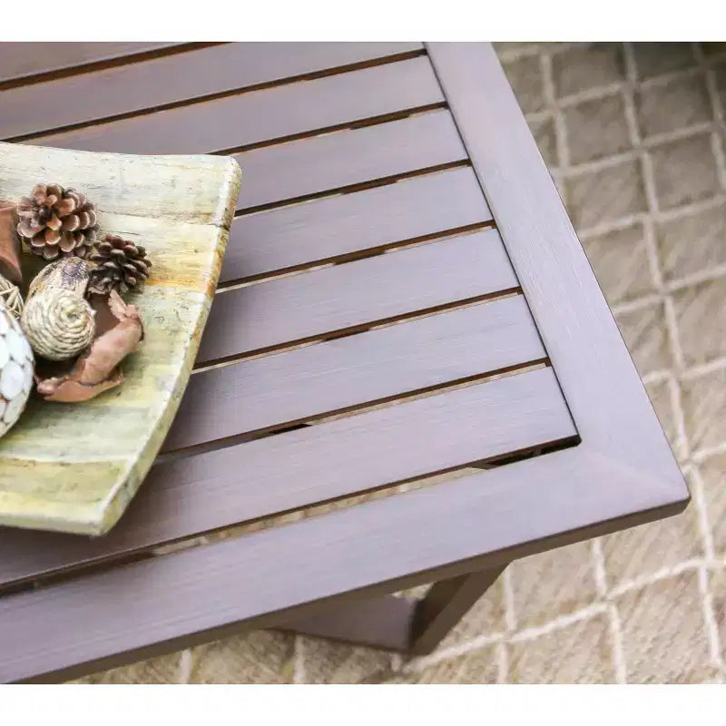 Canapé d'angle en osier 5 pièces Leisure Made Augusta avec tissu bleu marine