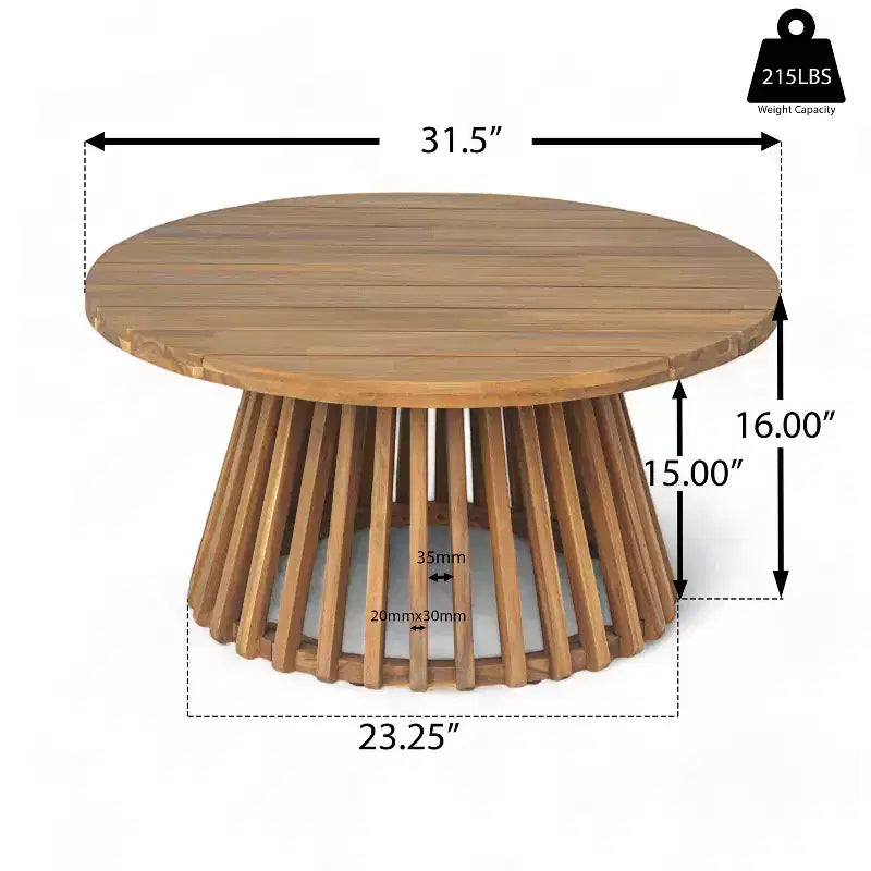 Canapé-lit 3 places Christopher Knight Home Pascal en bois d'acacia rustique rembourré avec table basse