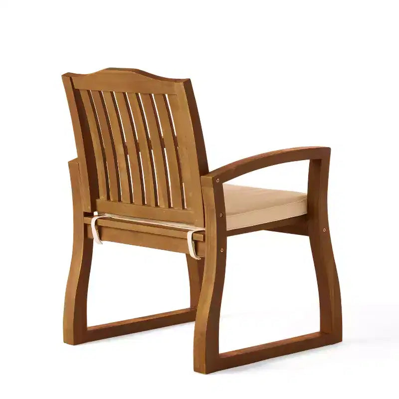 GDFStudio Croxton Ensemble de conversation 3 pièces en osier et bois d'acacia avec coussins, multicolore/beige