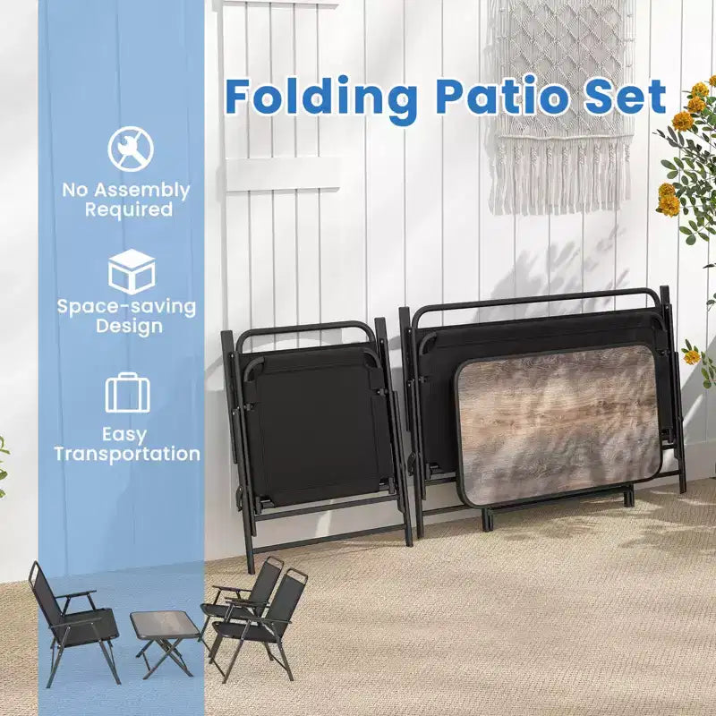 Costway Lot de 4 meubles de patio pliants pour l'extérieur, ensemble de conversation, ensemble de bistrot sectionnel