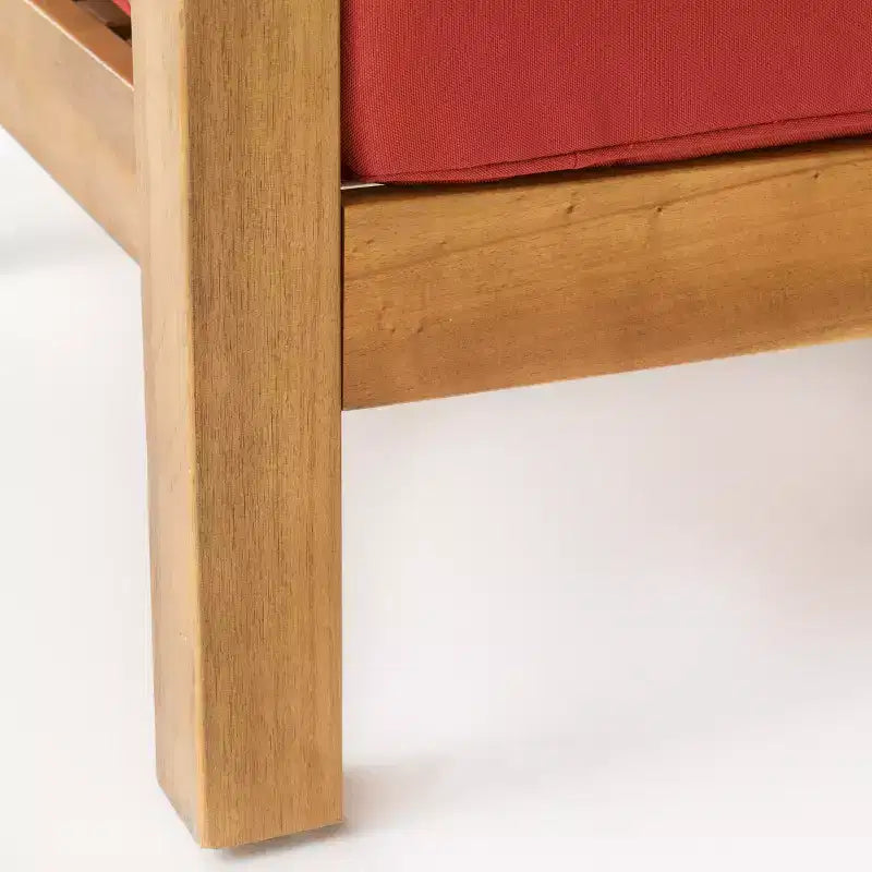 GDFStudio Keith - Ensemble de canapés de jardin modulables 5 places en bois d'acacia avec coussins résistants à l'eau