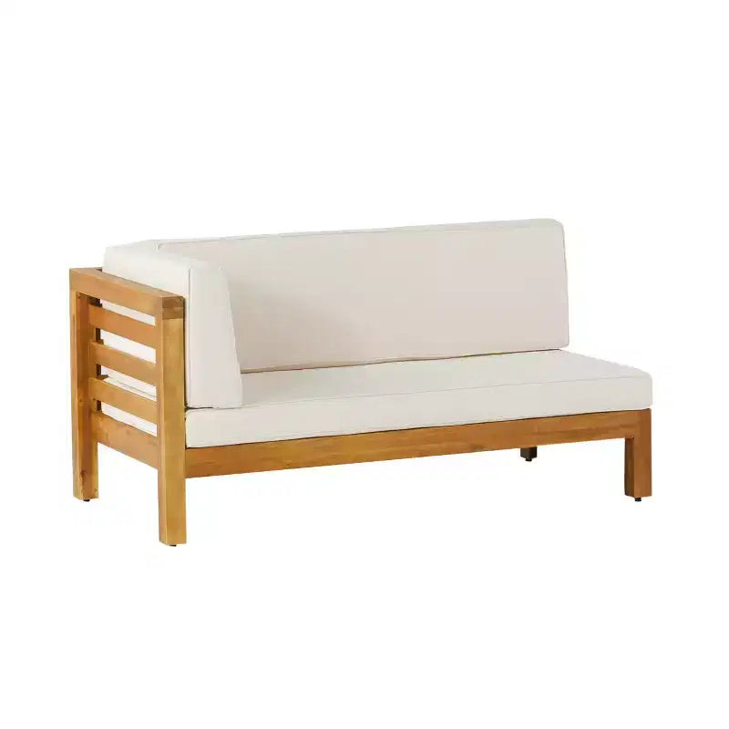 Christopher Knight Home Oana – Salon de jardin sectionnel 6 places en bois d'acacia avec coussins