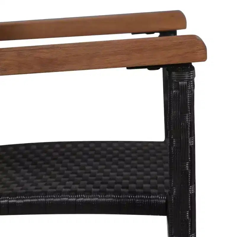 vidaXL Salon de jardin - Résine tressée et bois d'acacia, résistant à l'eau et durable - 9 pièces avec 1 table et 8 chaises - Marron/Noir
