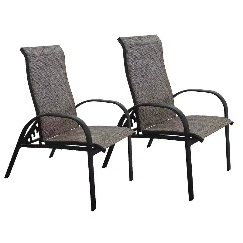 Courtyard Casual Santa Fe Alum Sling Reclining Chair Set of 2