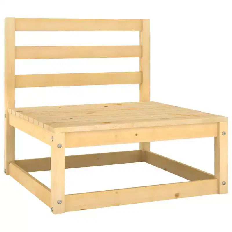 vidaXL Salon de jardin gris en pin massif Modulable moyen