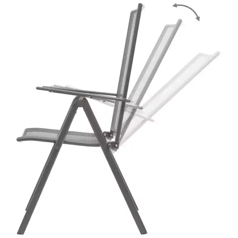 vidaXL Ensemble de salle à manger d'extérieur table et chaises de jardin en maille acier anthracite