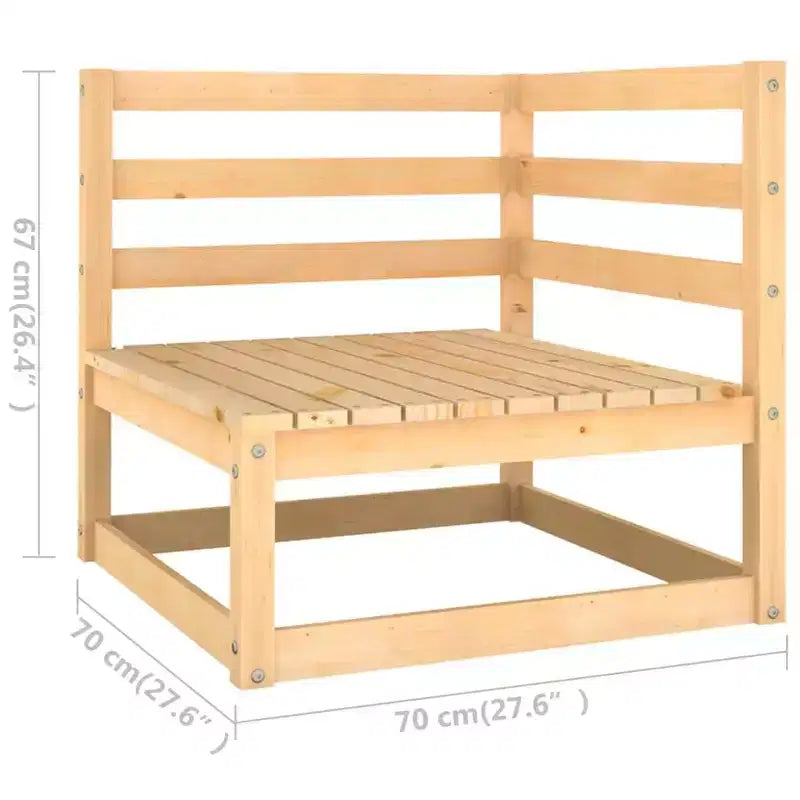 vidaXL Ensemble de jardin lounge bois naturel, gris