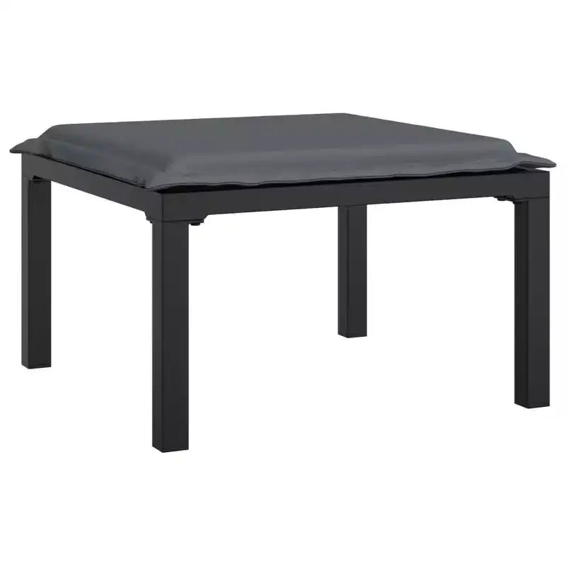 vidaXL Salon de jardin Canapé d'angle en poly rotin noir et gris