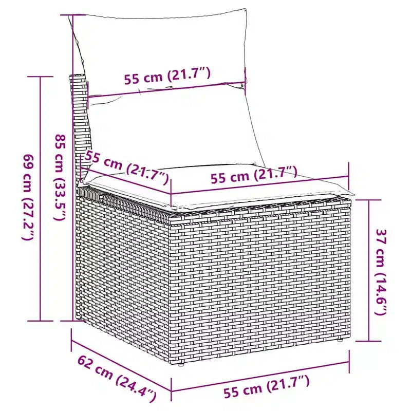 vidaXL Ensemble de canapés de jardin 5 pièces avec coussins - Noir et crème