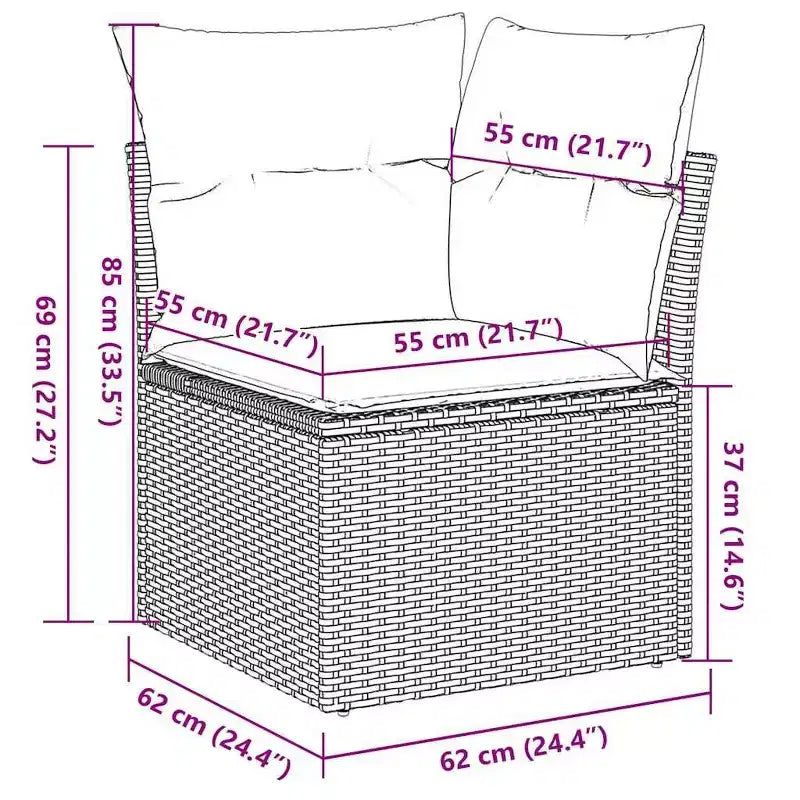 vidaXL Ensemble de canapés de jardin 5 pièces avec coussins - Noir et crème