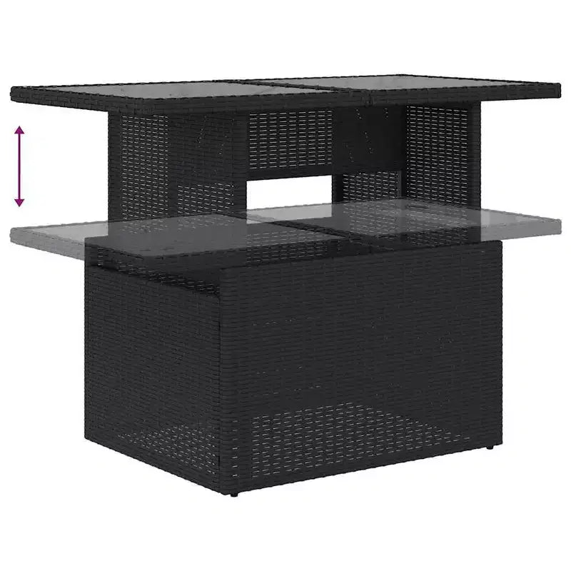 vidaXL Salon de jardin 10 pcs avec coussins résine tressée gris