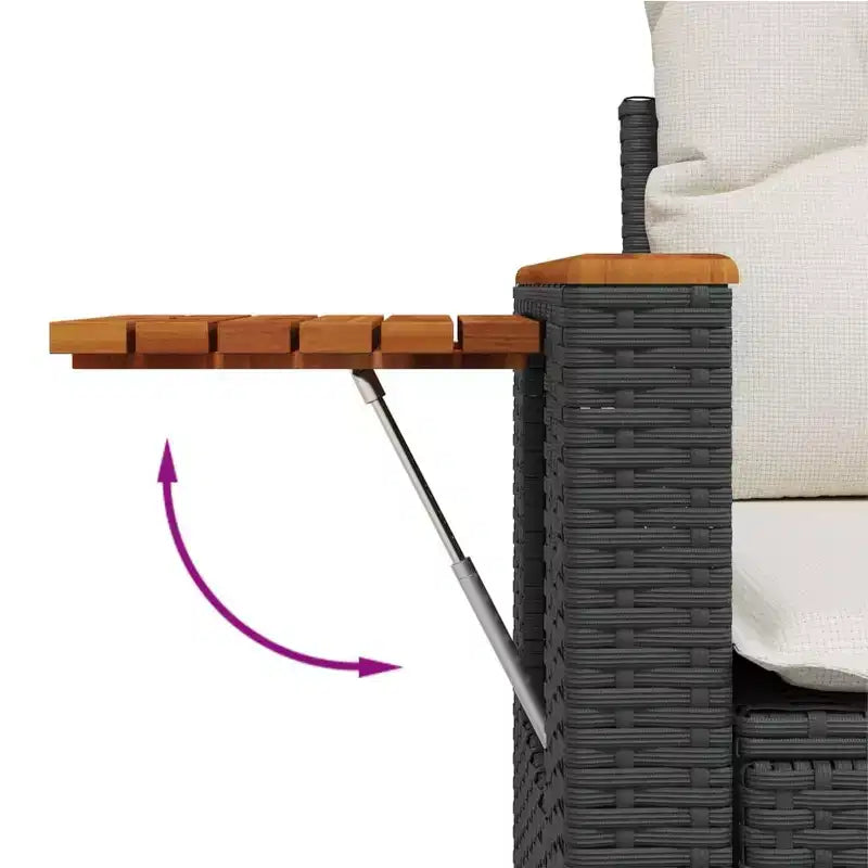 vidaXL Salon de jardin 11 pièces avec coussins en résine tressée beige