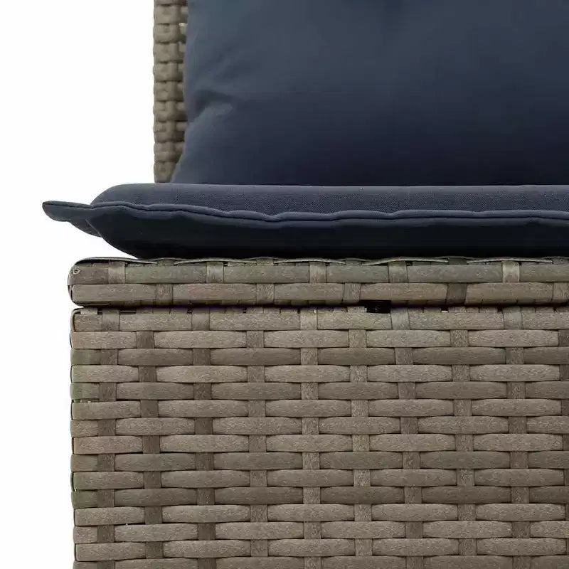 vidaXL Salon de jardin 10 pièces avec coussins résine tressée noire (États-Unis seulement)