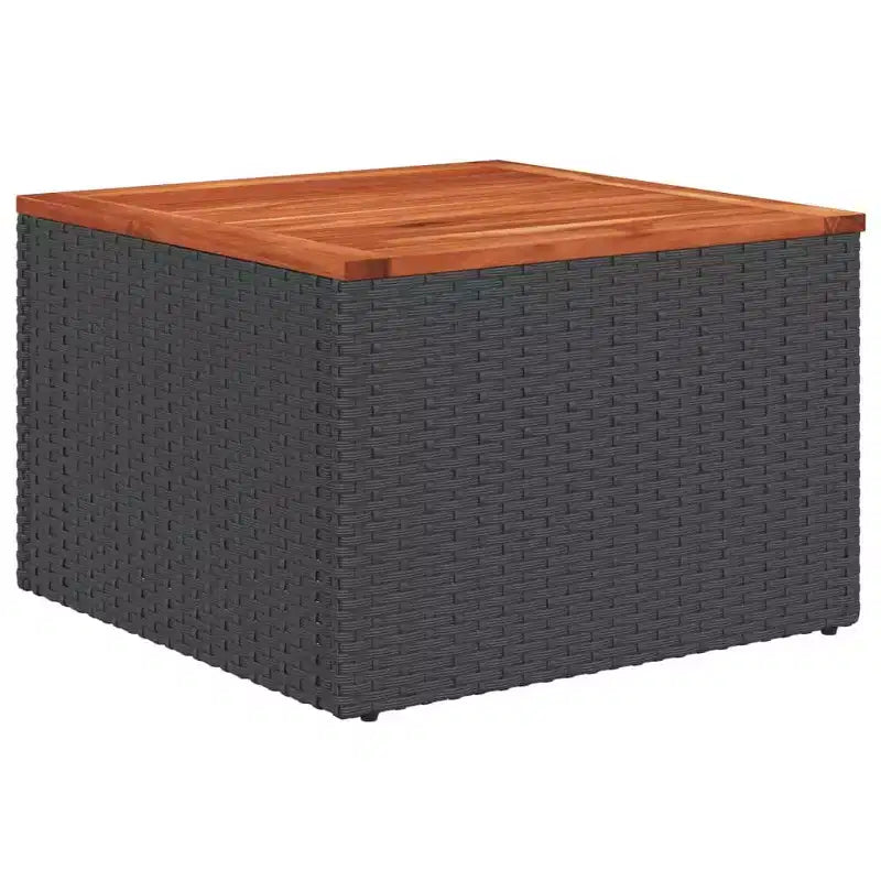 vidaXL Salon de jardin 10 pièces avec coussins résine tressée noire (États-Unis seulement)
