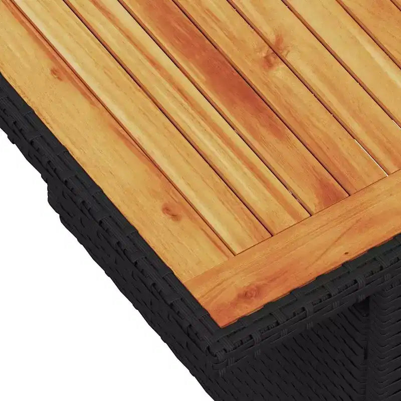 vidaXL Salon de jardin 10 pcs avec coussins résine tressée noir