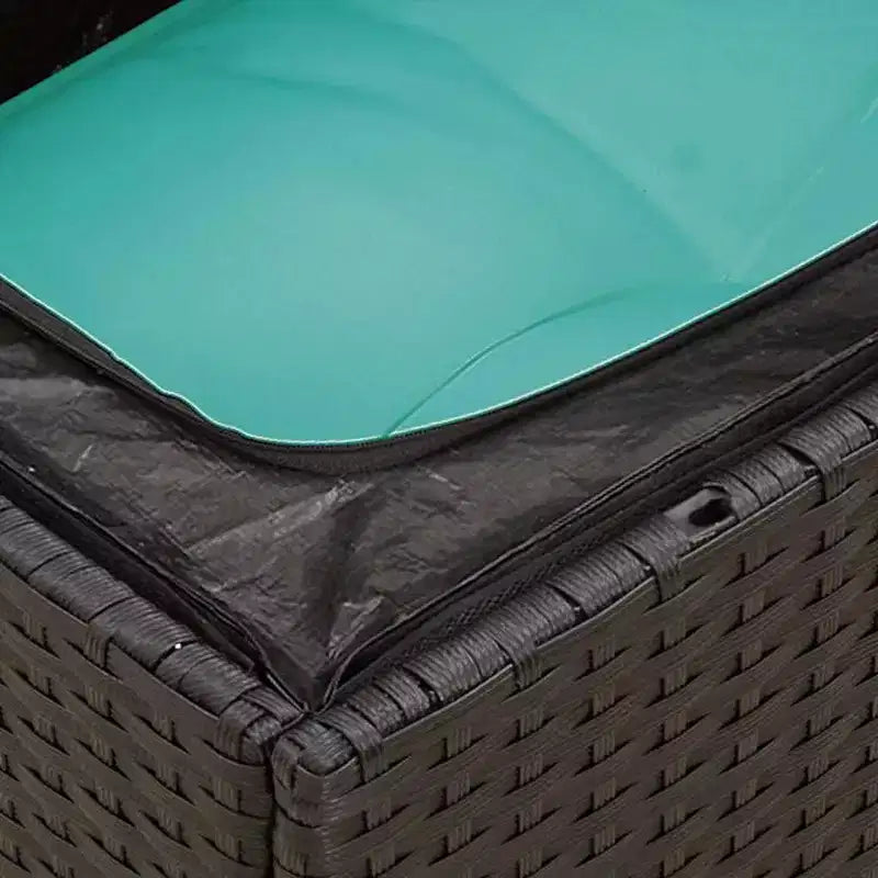 vidaXL Salon de jardin 12 pcs avec coussins Résine tressée Noir