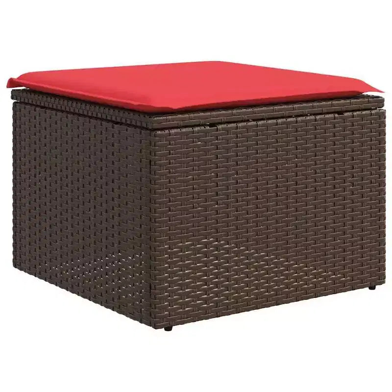 vidaXL Salon de jardin 4 pièces en résine tressée avec coussins