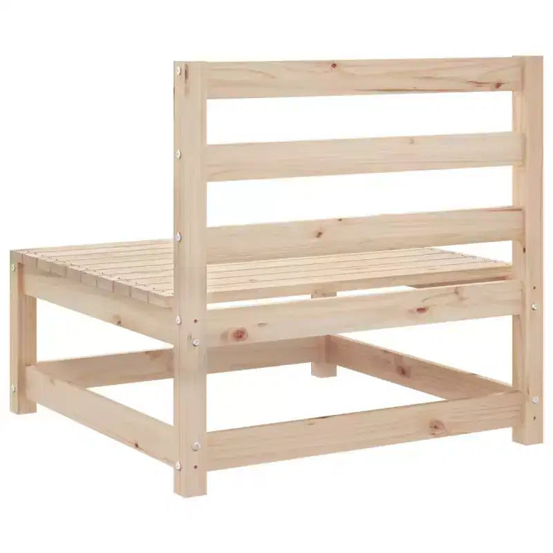 vidaXL Salon de jardin Bois de pin massif (non traité) Grand modèle