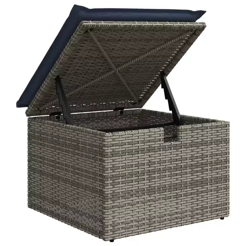 vidaXL Ensemble de canapés de jardin 6 pcs marron et rouge 242,5 x 132,5 x 85 cm