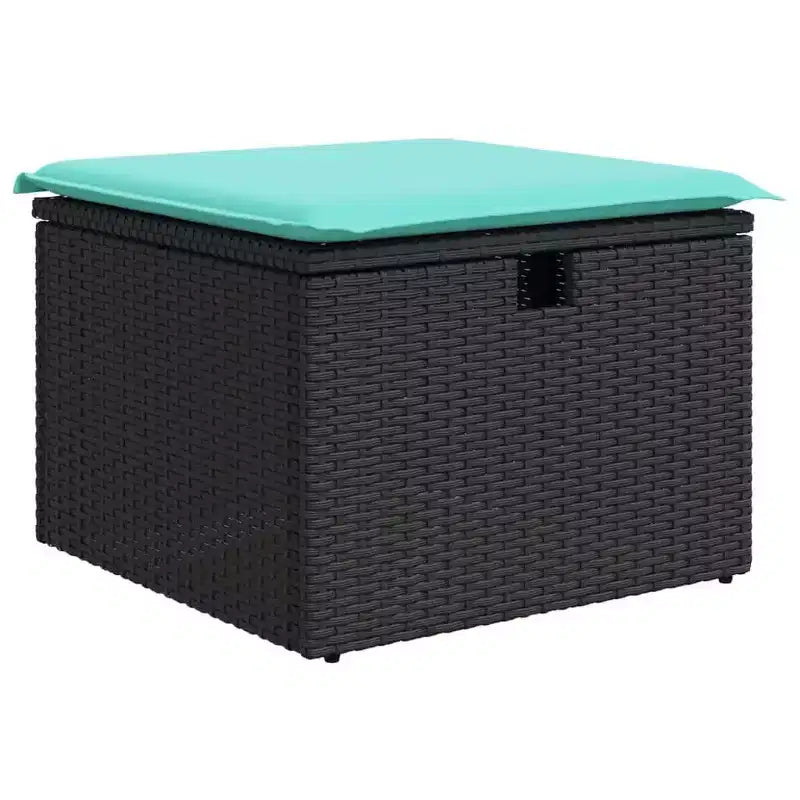 vidaXL Ensemble de canapés de jardin 6 pcs marron et rouge 242,5 x 132,5 x 85 cm