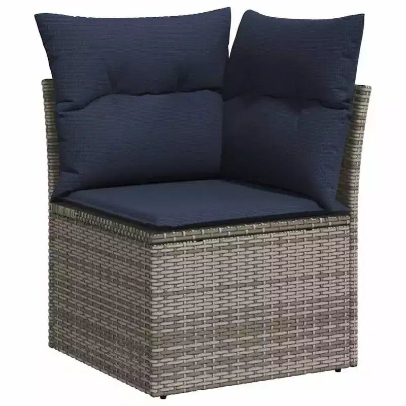 vidaXL Salon de jardin 7 pièces Marron et Rouge 289 x 124 x 85 cm