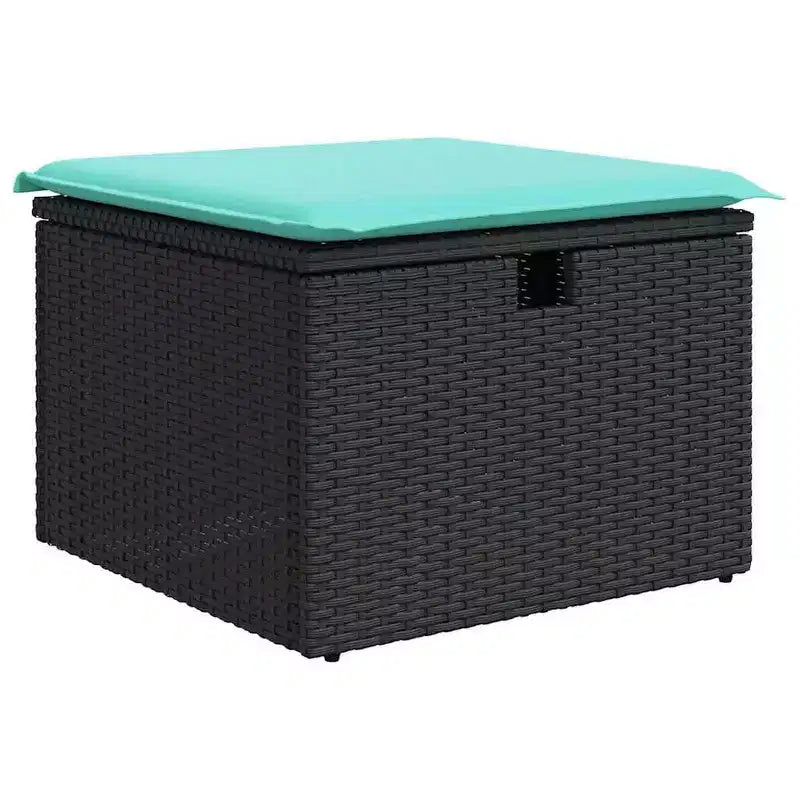 vidaXL Salon de jardin 7 pièces Marron et Rouge 289 x 124 x 85 cm