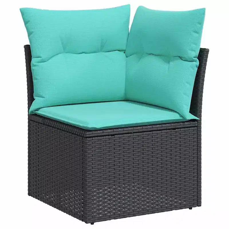 vidaXL Salon de jardin 7 pièces Marron et Rouge 289 x 124 x 85 cm