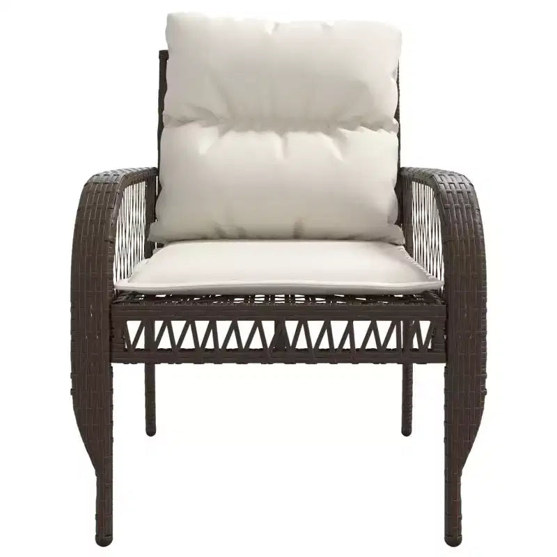 vidaXL Ensemble de canapés de jardin noir, blanc crème