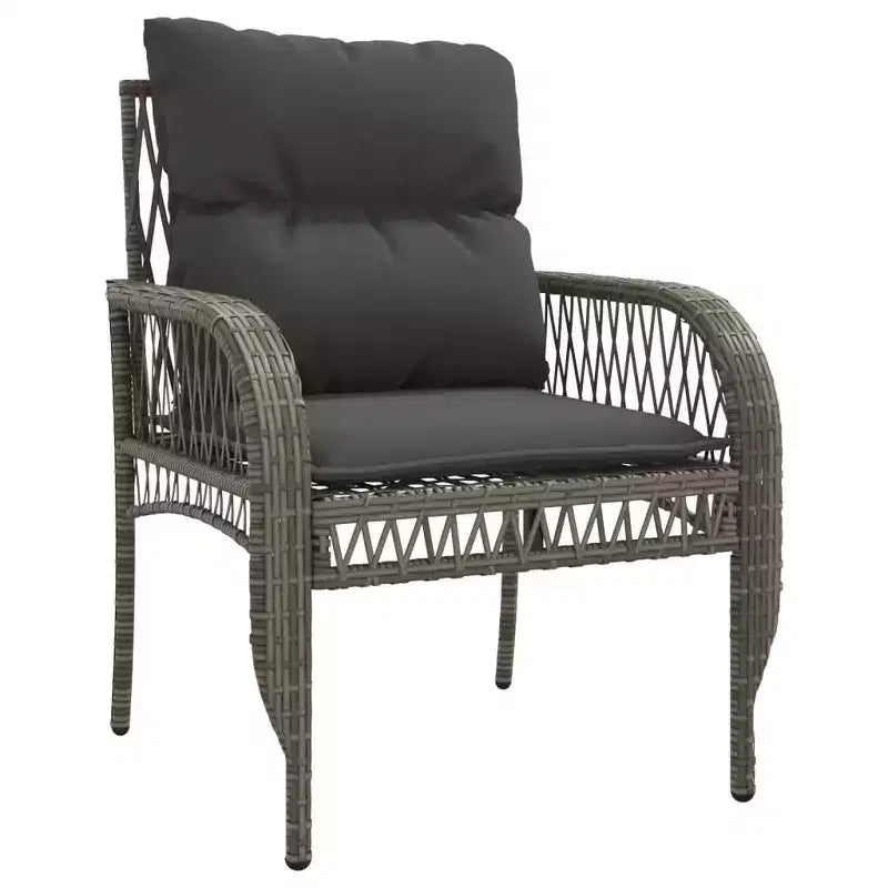 vidaXL Ensemble de canapés de jardin noir, blanc crème