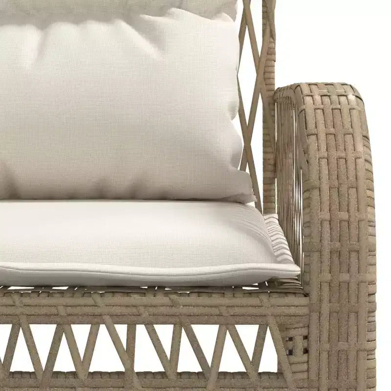 vidaXL Ensemble de canapés de jardin noir, blanc crème