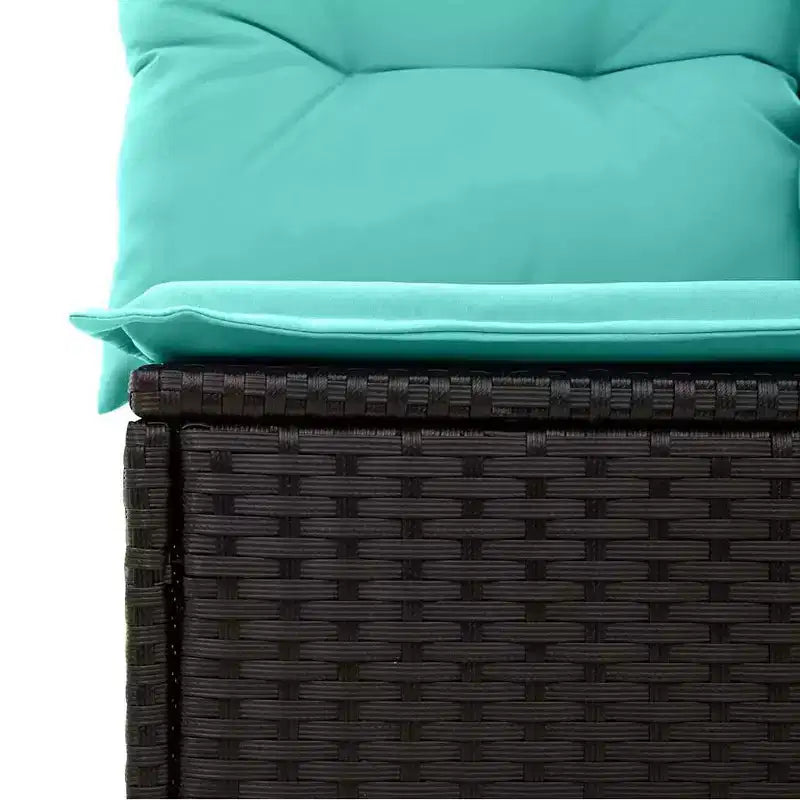 vidaXL Salon de jardin avec coussins 9 pcs Résine tressée marron