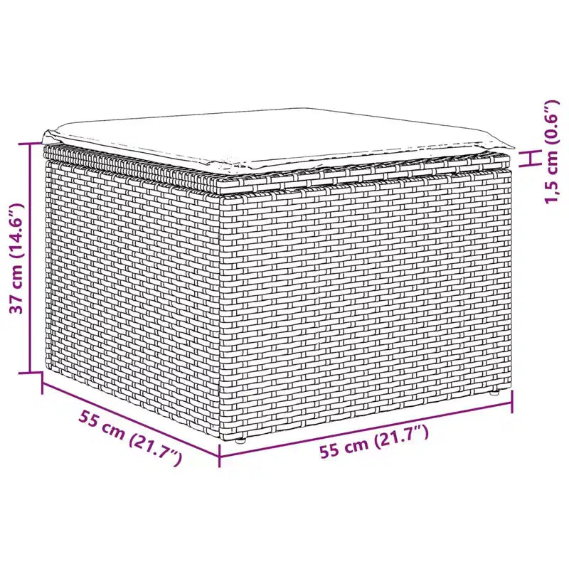 vidaXL Salon de jardin avec coussins 6 pcs Résine tressée marron