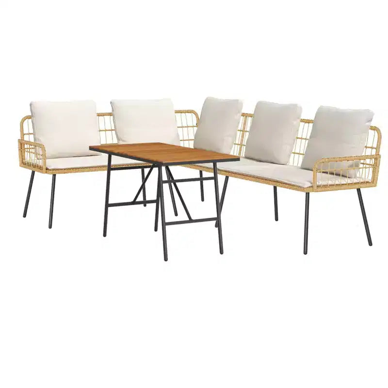 vidaXL Salon de jardin 2 pcs Noir résine tressée