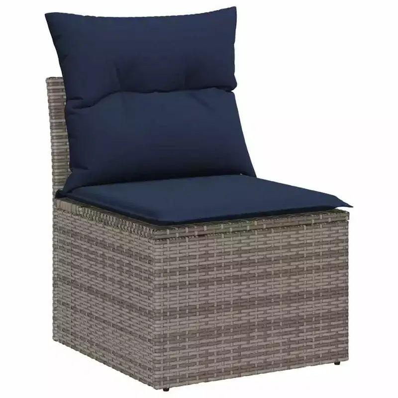 vidaXL Salon de jardin avec coussins 5 pcs Résine tressée