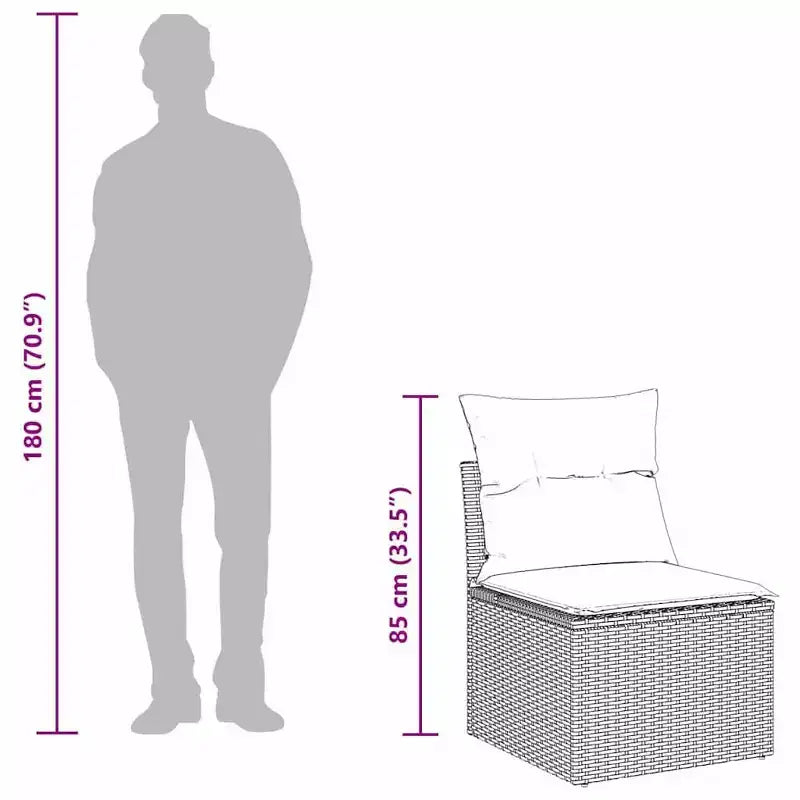 vidaXL Salon de jardin avec coussins 5 pcs Résine tressée marron