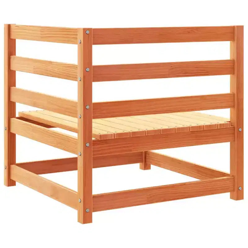vidaXL Salon de jardin en pin massif Grand modulable - Pin naturel sans coussin