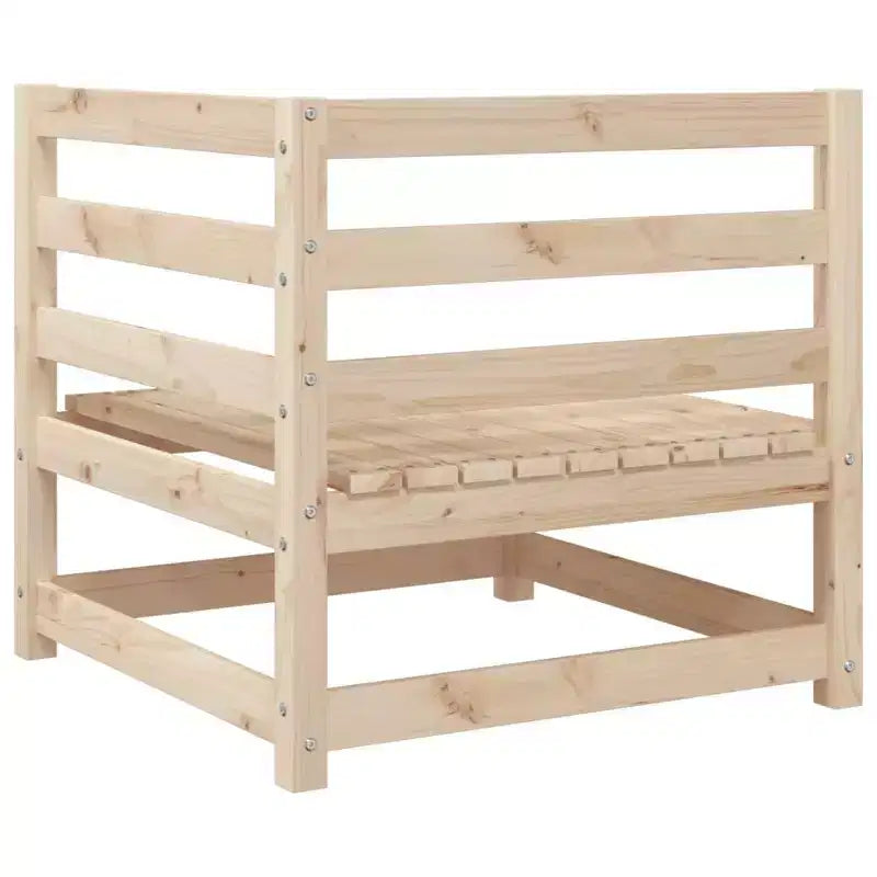 vidaXL Salon de jardin en pin massif Grand modulable - Pin naturel sans coussin