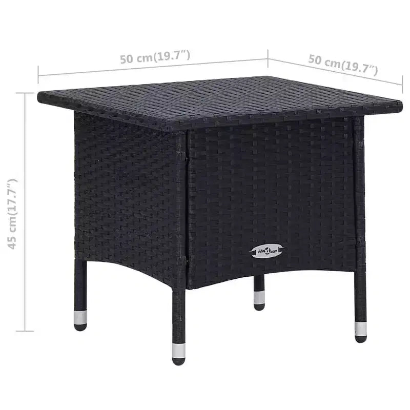 vidaXL Salon de jardin 2 pièces canapé chaise avec table basse résine tressée