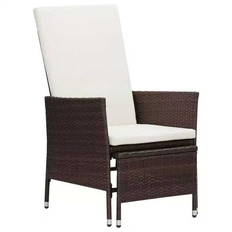 vidaXL Salon de jardin 2 pièces canapé chaise avec table basse résine tressée
