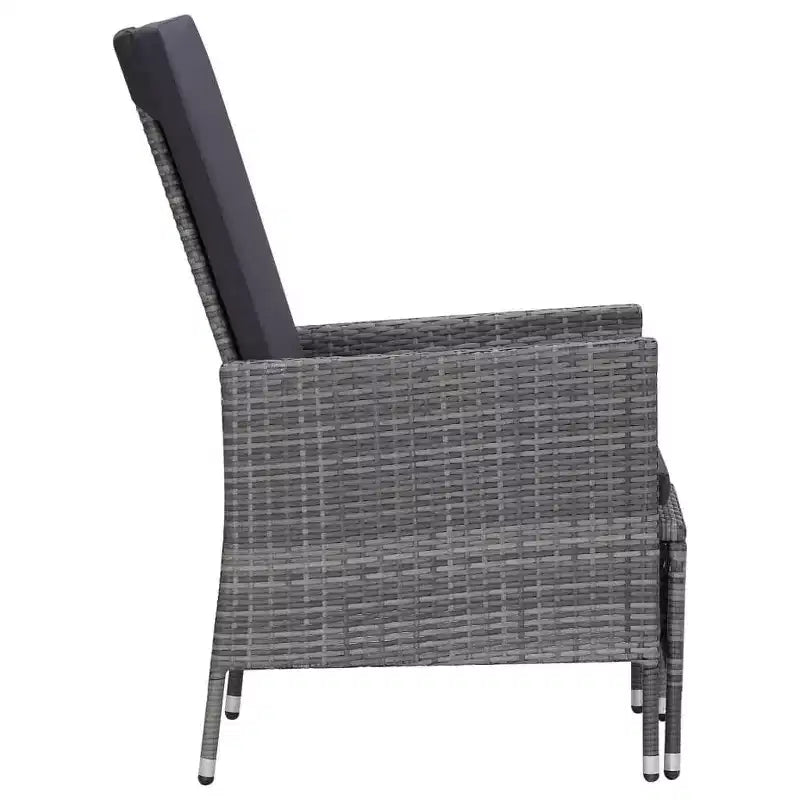 vidaXL Salon de jardin 2 pièces canapé chaise avec table basse résine tressée