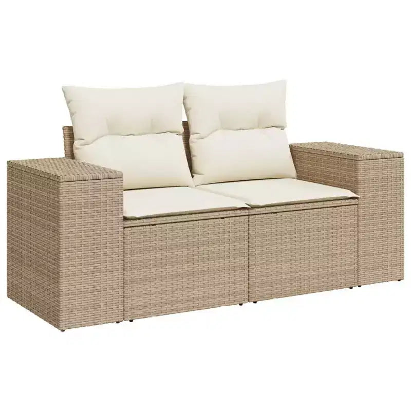 vidaXL Ensemble de canapés de jardin 10 pièces avec coussins, sectionnel d'extérieur en résine tressée, plusieurs coloris