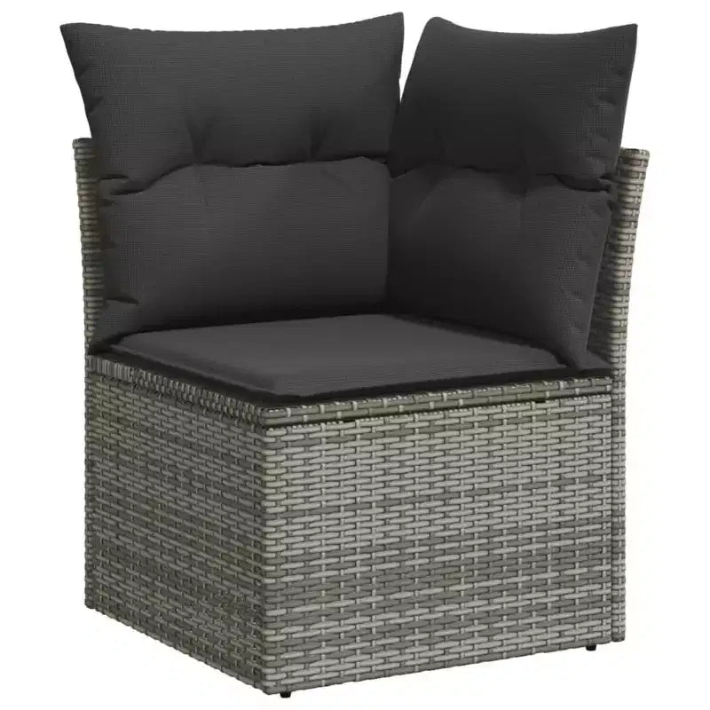 vidaXL Salon de jardin 11 pièces en résine tressée avec coussins