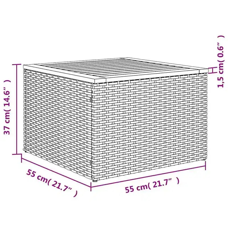 vidaXL Salon de jardin 9 pièces avec coussins Gris Résine tressée