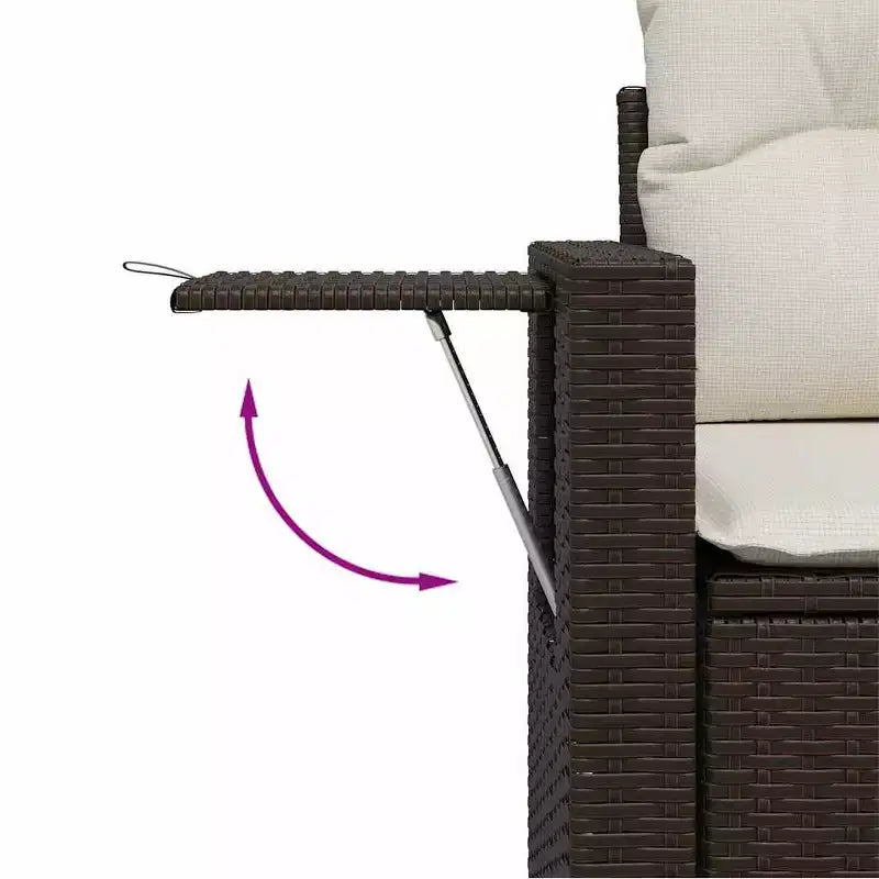 vidaXL Salon de jardin avec coussins 8 pièces en résine tressée