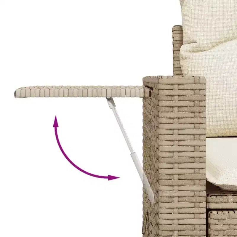 vidaXL Salon de jardin avec coussins 8 pièces en résine tressée