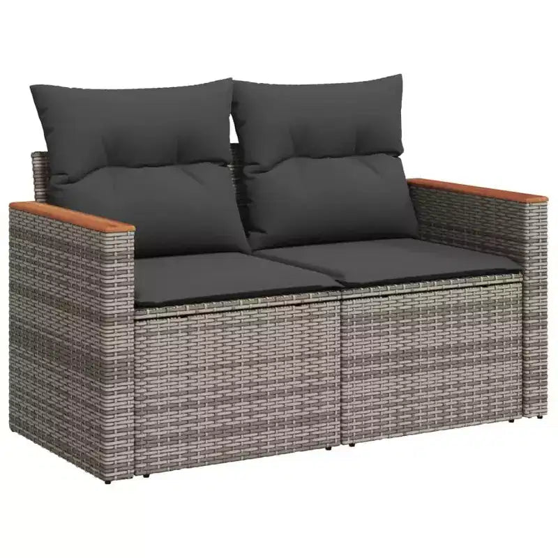 vidaXL Ensemble de canapés de jardin 12 pièces avec coussins en résine tressée, ensemble de conversation modulaire d'extérieur