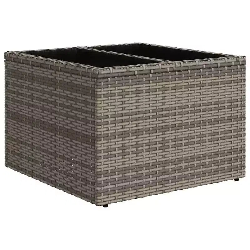 vidaXL Salon de jardin 10 pcs avec coussins Résine tressée Gris