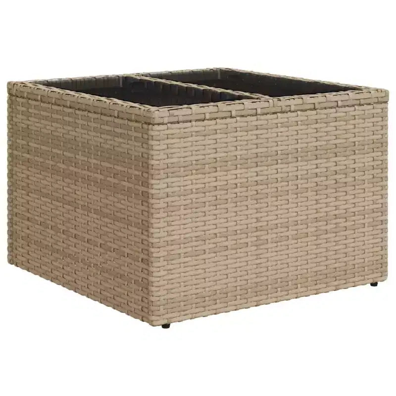vidaXL Salon de jardin 10 pcs avec coussins Résine tressée Beige