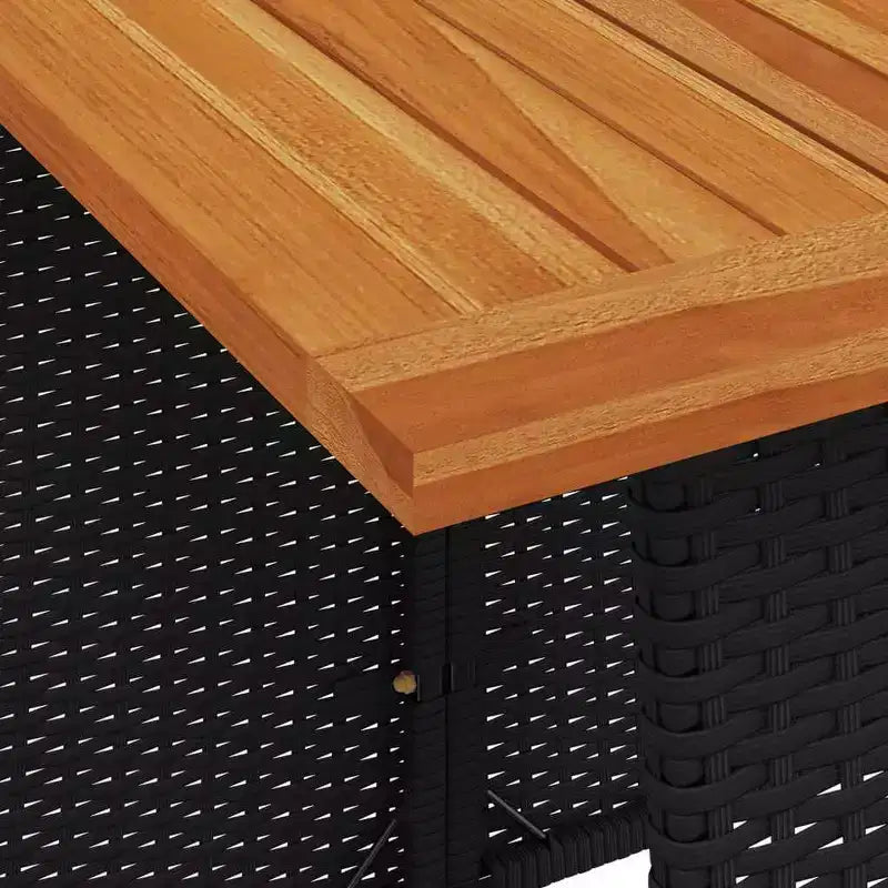 vidaXL Ensemble de salle à manger d'extérieur 5 pièces avec coussins en rotin synthétique noir