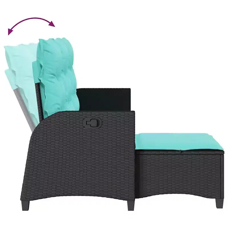 vidaXL Ensemble de canapés de jardin 3 pièces avec coussins Canapé d'angle en poly rotin